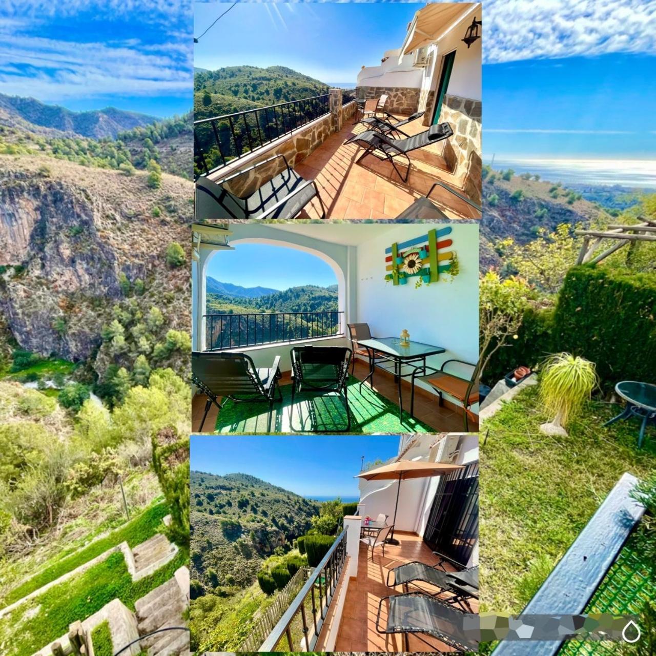 Apartamentos Axarquia , Frigiliana, Terraza Privada Con Vistas A La Montana Rio Y Al Mar Exterior photo
